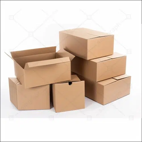 mockup empty carton box isolated white background ai generative 1 موکاپ و طرح با کیفیت کارتن های خالی