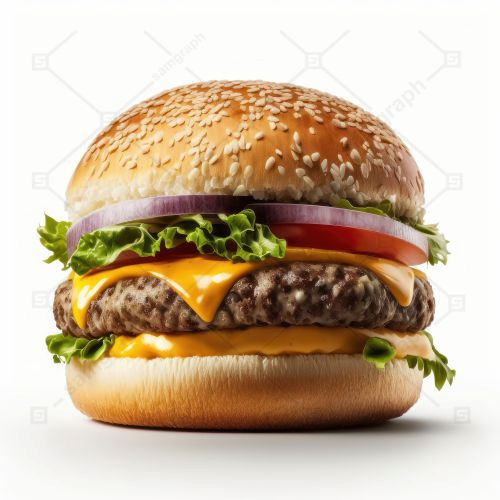 تصویر با کیفیت همبرگر - عکس سایز بزرگ چیز برگر - عکس برگر فست فود