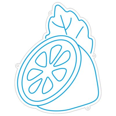 طرح نئون لیمو برش‌خورده برای دکور تابستانی
