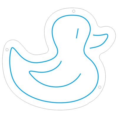 طرح اردک نئون برای تابلو کودکانه و فانتزی