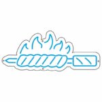 طرح نئون سیخ کباب کوبیده برای تابلو رستوران و کبابی