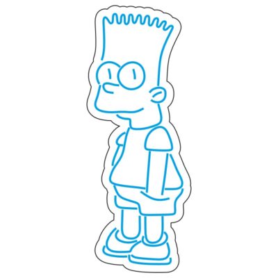 طرح بارت سیمپسون نئون برای تابلو فانتزی و گیمزون