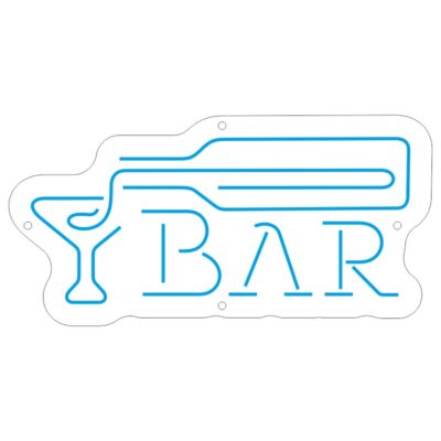 طرح BAR نئون با لیوان نوشیدنی برای تابلو بار و کافه