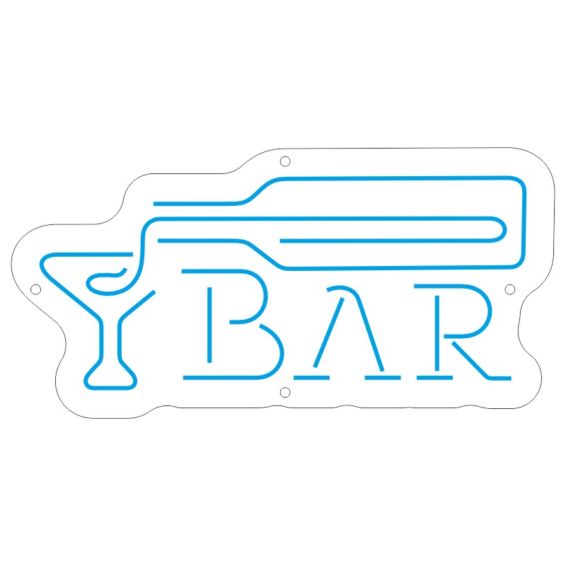 طرح BAR نئون با لیوان نوشیدنی برای تابلو بار و کافه 1 design 137 1 تابلو BAR نئون