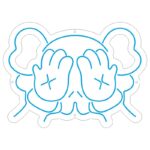 طرح چهره کارتونی Kaws برای نئون فانتزی