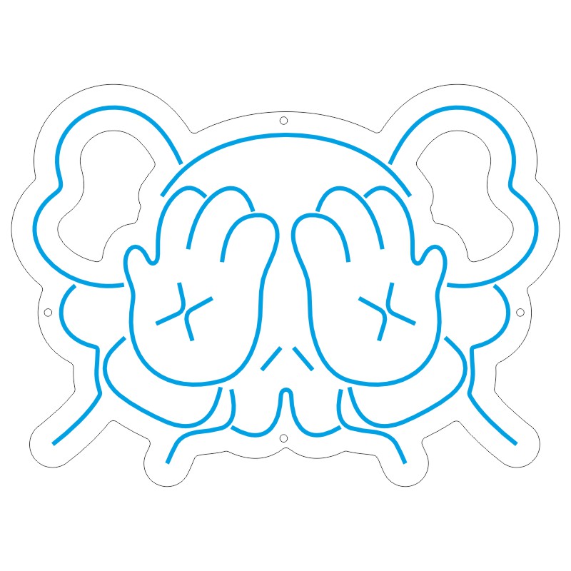 طرح چهره کارتونی Kaws برای نئون فانتزی 5 design 142 1 مجموعه-کارت-ویزیت-وکتور-تصویر-eps20