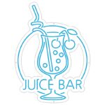 طرح نئون نوشیدنی JUICE BAR برای کافه و اسموتی بار