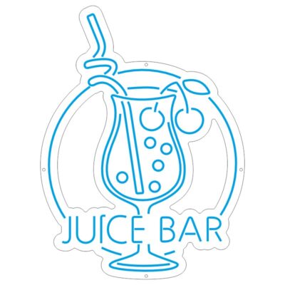 طرح نئون نوشیدنی JUICE BAR برای کافه و اسموتی بار