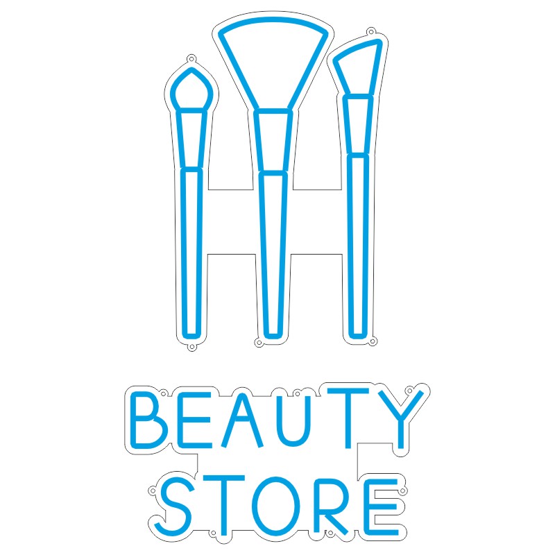 طرح نئون قلمو و براش آرایشگاه 6 design 165 1 قلب نئون