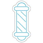 طرح نئون چراغ آرایشگاه مردانه (Barber Pole)