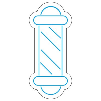 طرح نئون چراغ آرایشگاه مردانه (Barber Pole)