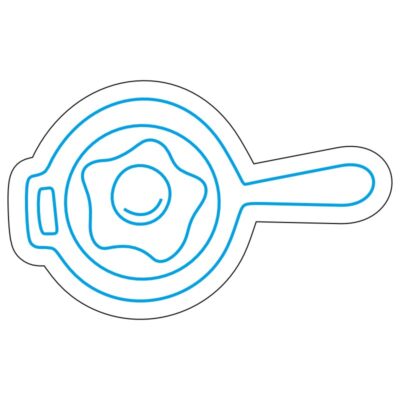 طرح نئون ماهیتابه برای تابلو آشپزخانه یا رستوران