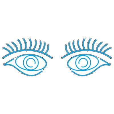 طرح وکتور چشم و مژه برای سالن زیبایی و چاپ