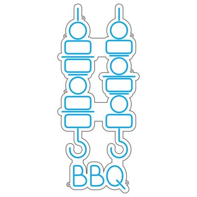 طرح وکتور سیخ کباب برای تابلو و منوی رستوران