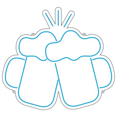 طرح وکتور لیوان آبجو مناسب تابلو بار و کافه