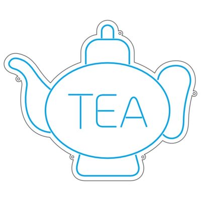 طرح وکتور قوری چای برای تابلو چایخانه و کافه