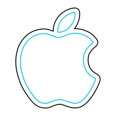 طرح وکتور لوگوی اپل برای طراحی چاپ و برش لیزر
