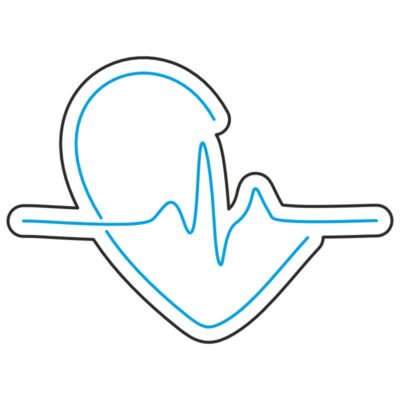 طرح نئون نبض قلب برای تابلو پزشکی و سلامتی