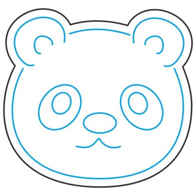 طرح نئون چهره پاندا برای تابلو کودکانه و دکور فانتزی