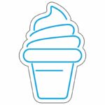 طرح نئون بستنی قیفی – فایل وکتور خوراکی