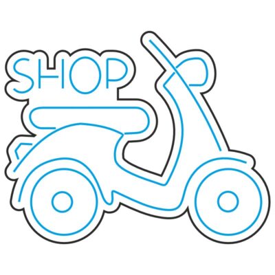 طرح نئون اسکوتر فروشگاه (Shop Scooter) – دلیوری فروشگاه سوپری