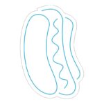 طرح نئون هات‌داگ (Hotdog) – فایل وکتور خوراکی