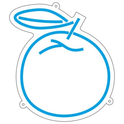 طرح نئون پرتقال – فایل وکتور میوه نئون