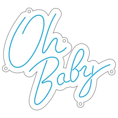 طرح نئون نوشته Oh Baby – وکتور تولد و دکور کودک