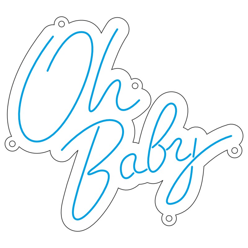 طرح نئون نوشته Oh Baby – وکتور تولد و دکور کودک 1 design 252 1 نوزاد