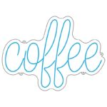 طرح نئون نوشته Coffee – فایل وکتور کافی‌شاپ