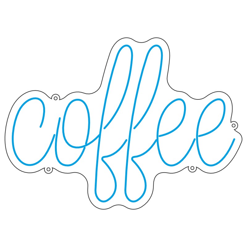 طرح نئون نوشته Coffee – فایل وکتور کافیشاپ 6 design 254 1 فستفود نئون