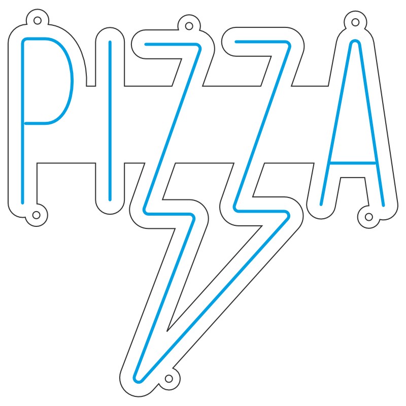 طرح نئون نوشته Pizza – وکتور پیتزا و فستفود 2 design 255 1 بستنی نئون