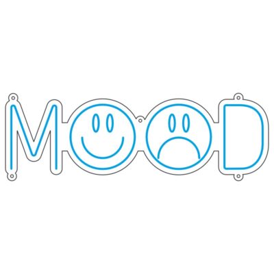 طرح نئون نوشته MOOD – فایل وکتور فانتزی