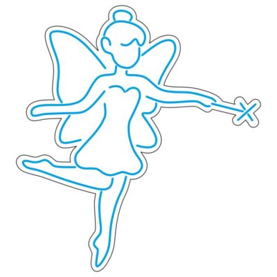 طرح نئون پری رقصان – وکتور فانتزی دکوراتیو