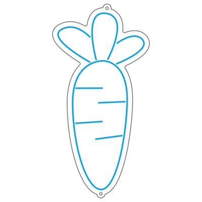 طرح نئون هویج فانتزی – فایل میوه و سبزیجات