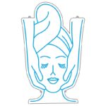 دانلود طرح نئون‌فلکسی چهره زن مخصوص تابلو سالن زیبایی و اسپا