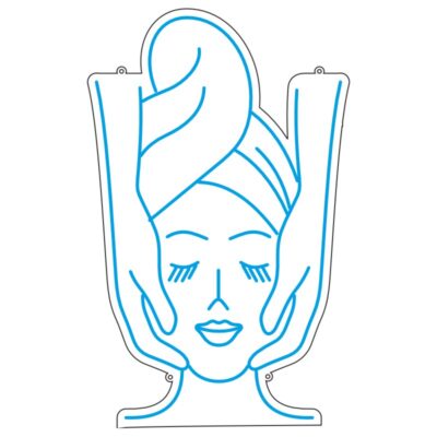 دانلود طرح نئونفلکسی چهره زن مخصوص تابلو سالن زیبایی و اسپا