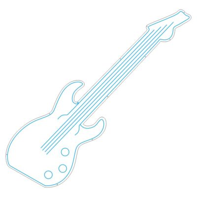 طرح نئون گیتار الکتریک – وکتور موزیک و هنر