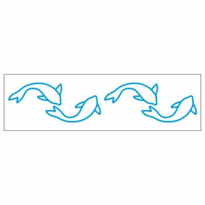 طرح نئون ماهی شبیه موج  – وکتور مینیمال ماهی