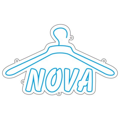 طرح نئون رگال لباس | فایل وکتور چوب لباس