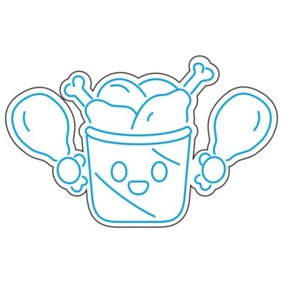 طرح نئون ظرف فانتزی سوخاری | ظرف سوخاری ساق مرغ و ران