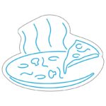 طرح نئون تکه پیتزا – وکتور فست‌فود و خوراکی