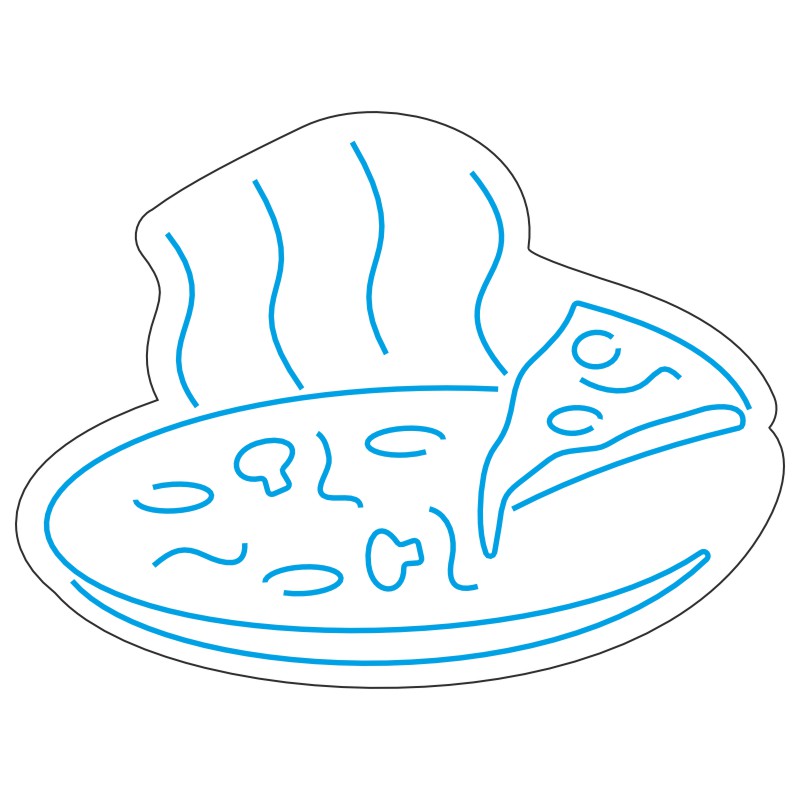 طرح نئون تکه پیتزا – وکتور فستفود و خوراکی 18 design 282 1 fries neon vector