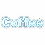 طرح نئون نوشته Coffee – فایل کافه و نوشیدنی