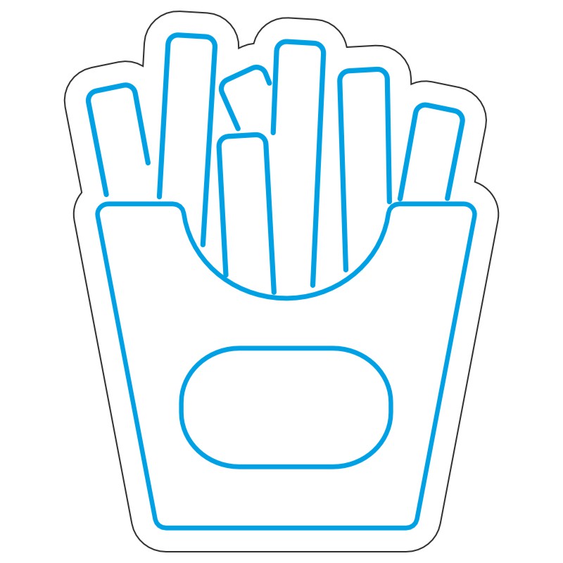 طرح نئون سیبزمینی در لیوان – وکتور فستفود جذاب 17 design 287 1 fries neon vector