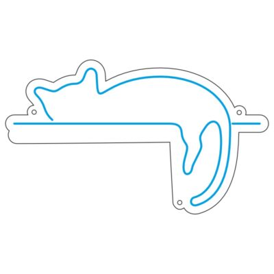 طرح نئون گربه در حال خواب – وکتور فانتزی آرامبخش