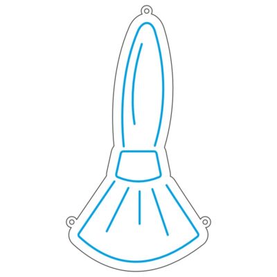 طرح نئون برس آرایشی – فایل تابلو سالن زیبایی