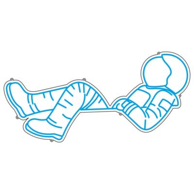 طرح فانتزی نئون مرد فضا نورد