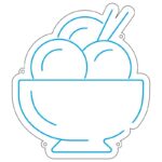 طرح نئون بستنی دو اسکوپ – فایل آماده تابلو نئون