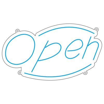 طرح نئون نوشته OPEN – وکتور تابلو مغازه و کافه
